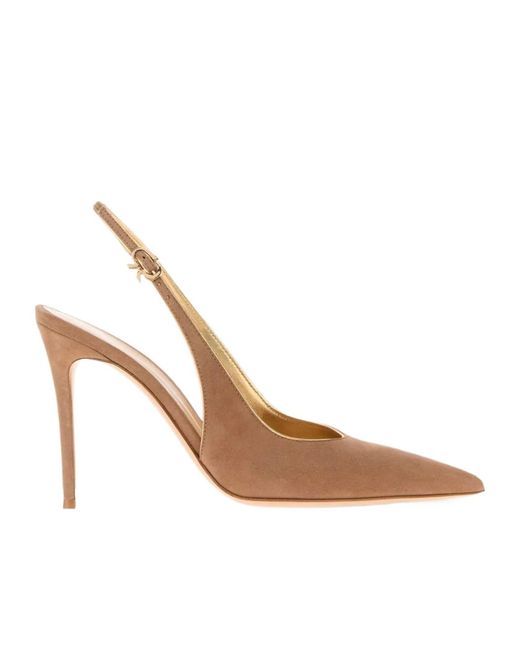 Gianvito Rossi Multicolor Pointed Toe Slingback Pumps