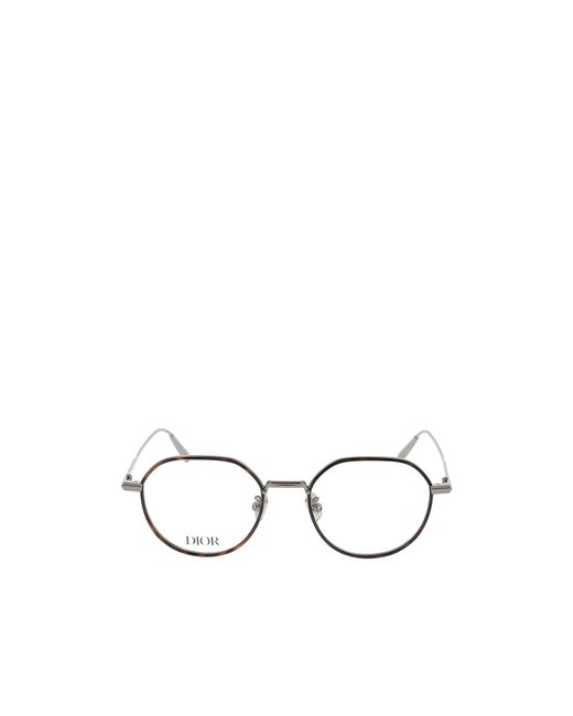 Dior White Eyewear Round-Frame Glasses for men