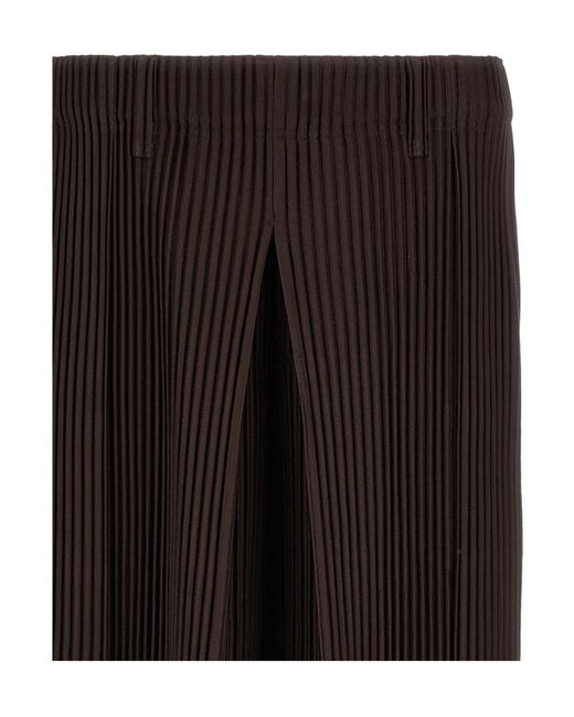 Homme Plissé Issey Miyake Black Pleated Shorts for men