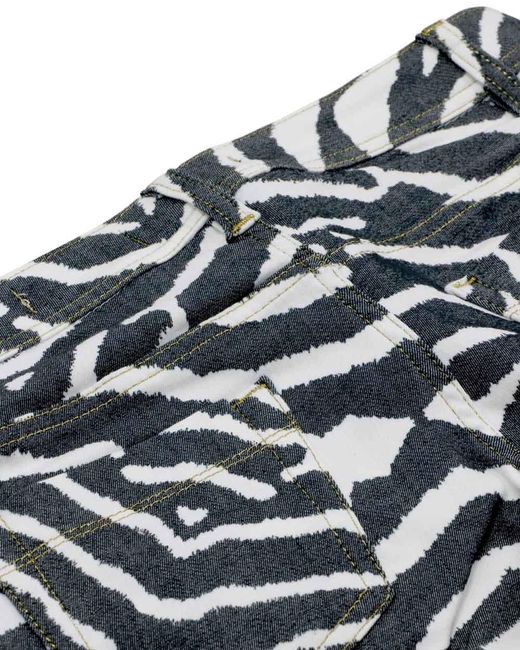 Just Cavalli White Zebra Printed Jeans