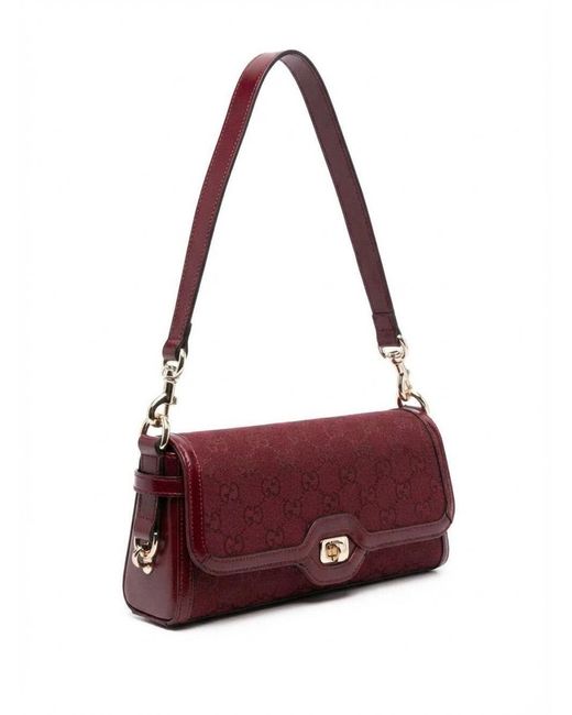 Gucci Purple Monogrammed Shoulder Bag