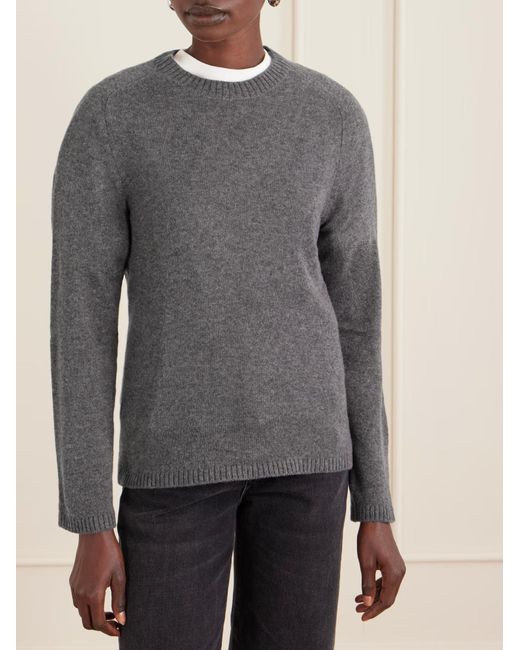 The Elder Statesman Gray Laurel Cashmere Sweater