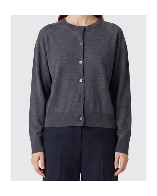 Loulou de Saison Black Kita Fine Crewneck Cardigan