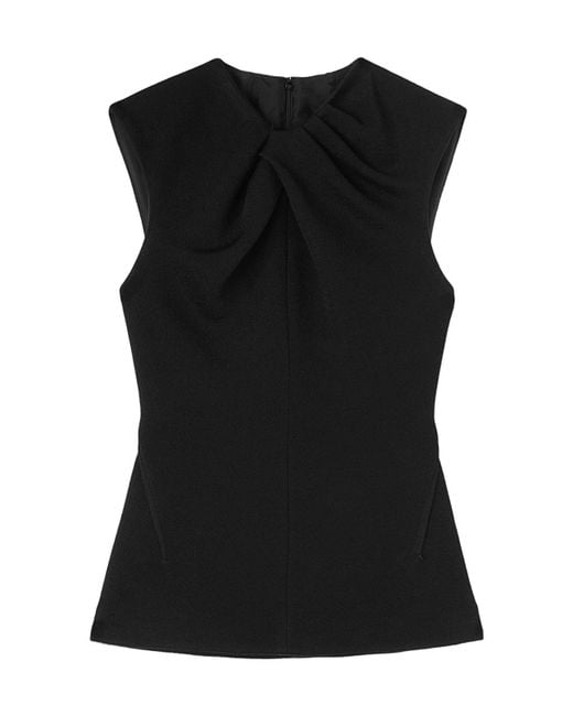 Jil Sander Black Classic Pleat-Detailed Top