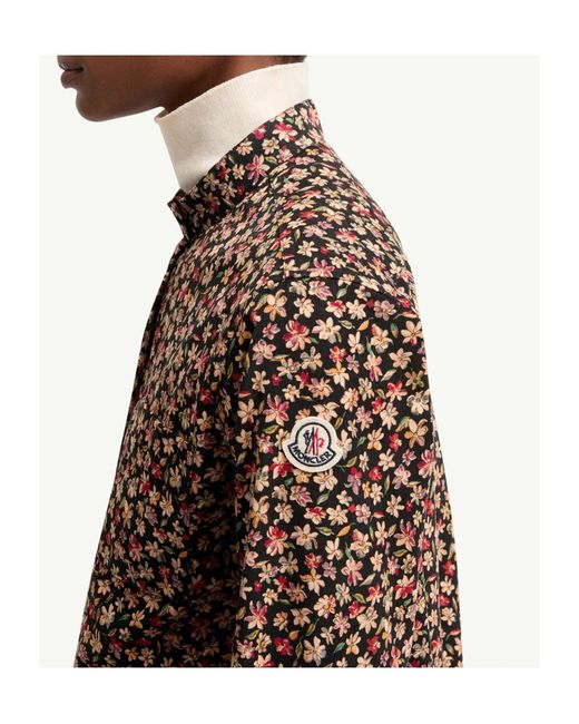 Moncler Brown Corduroy Hooded Shirt Jacket
