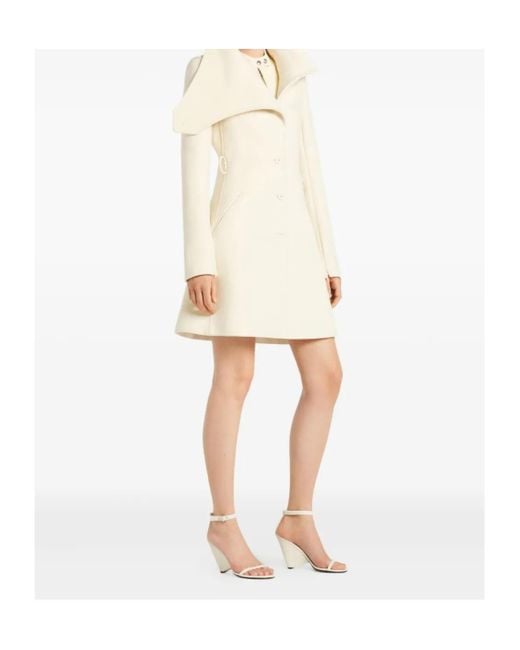 Courreges White Asymmetrical-Collar Coat