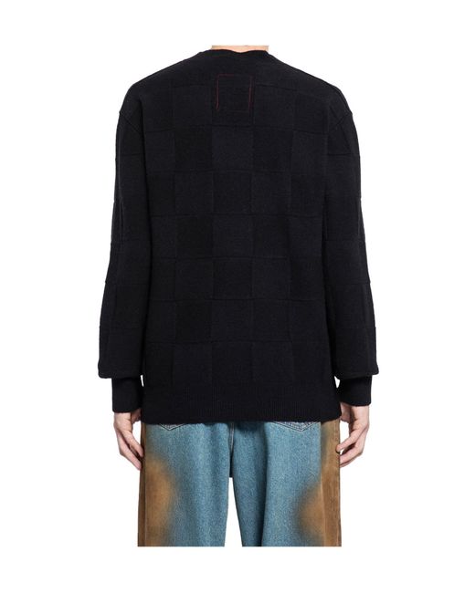 Uma Wang Black Rib Sweater for men