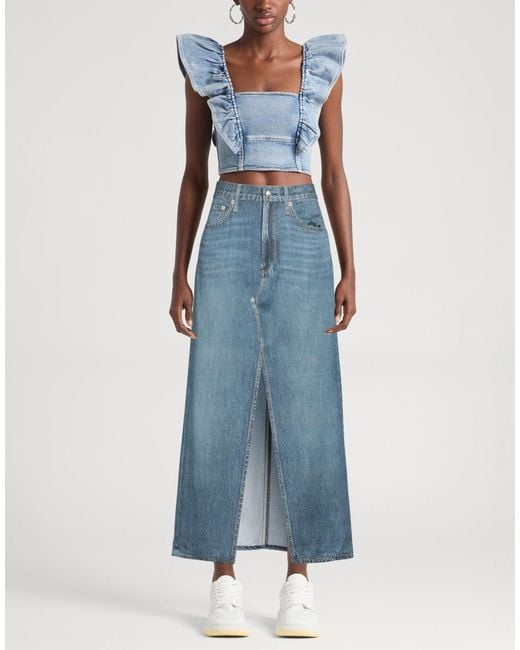 Rag & Bone Blue Denim Skirt