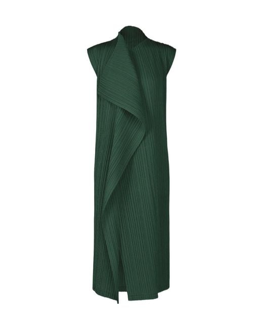 Pleats Please Issey Miyake Green Pleats Please Issey Miyake Pleated Dress