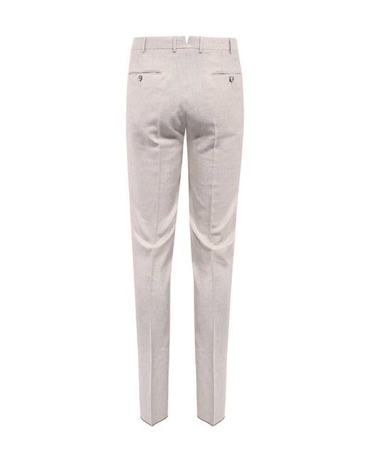 Zegna Gray Waistband Loop Casual Pants for men