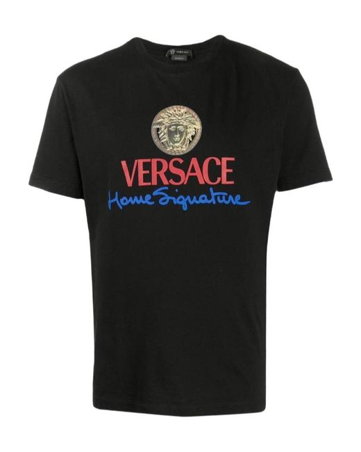 Versace Black Medusa Logo T-Shirt for men