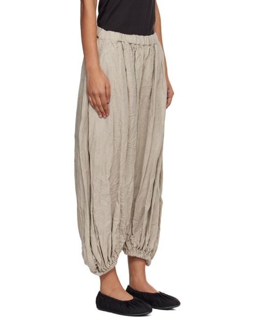 Comme des Garçons Natural Elastic Waist Casual Pants
