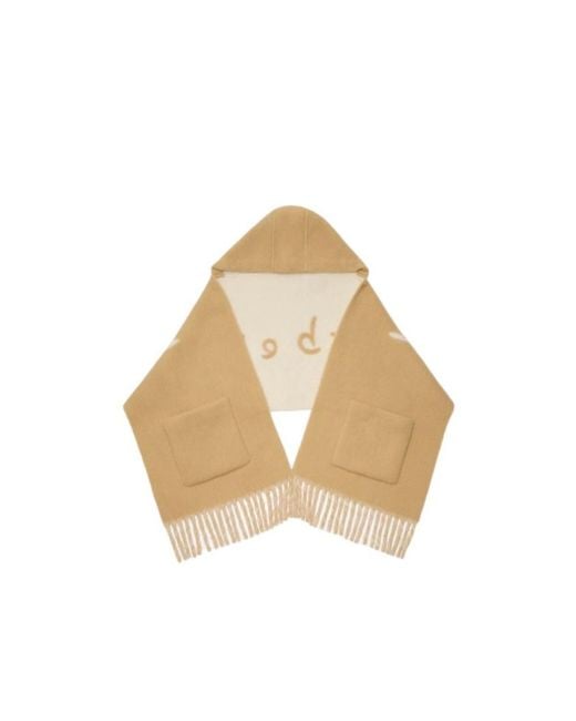 Burberry White Hood Detailed Fringed Scarf