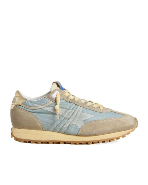 Golden Goose Deluxe Brand Blue Marathon Lace-Up Sneakers