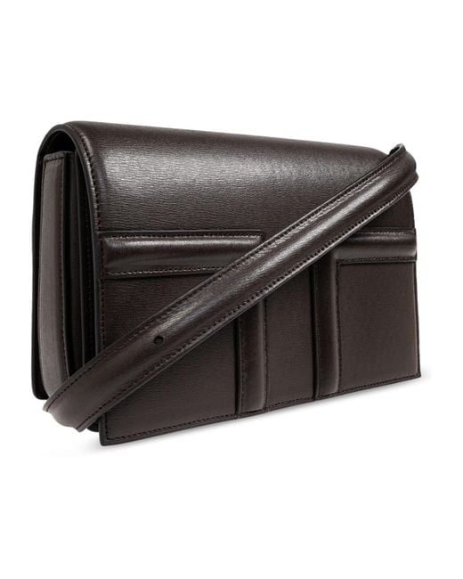 Totême Black Totême T-Flap Mini Crossbody Bag