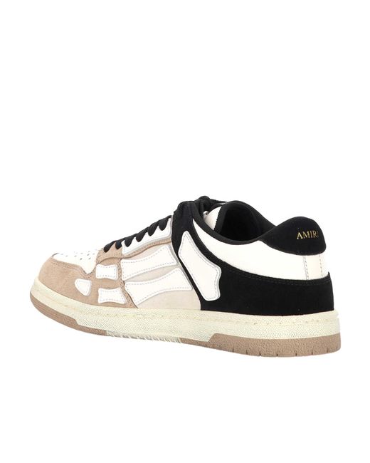 Amiri Black Distressed Skel Top Sneakers for men