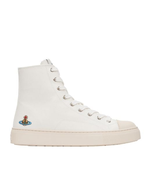 Vivienne Westwood Natural High-Top Lace-Up Sneakers