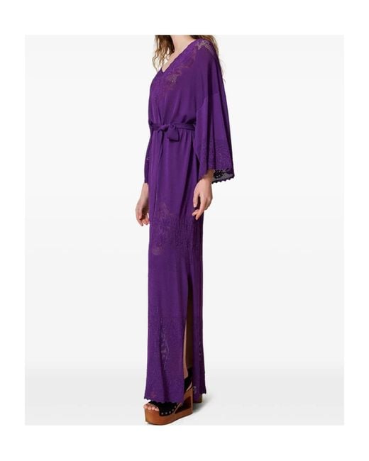 Twinset Purple Belted Dress