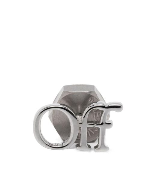 Off-White c/o Virgil Abloh White Off-Logo Single Earring for men