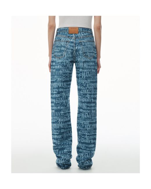 Alexander Wang Blue Ez Mid-Waisted Straight-Leg Jeans