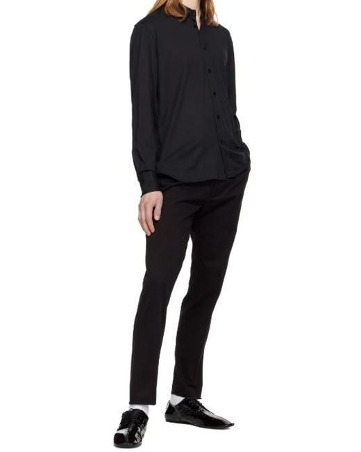 Tom Ford Black Plain Weave Knit Shirt for men