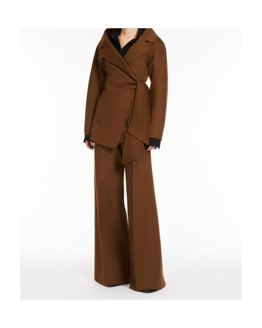 Max Mara Black V-Neck Long-Sleeved Shirt