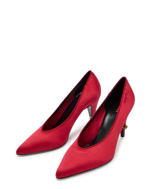 Versace Red Satin High Heels