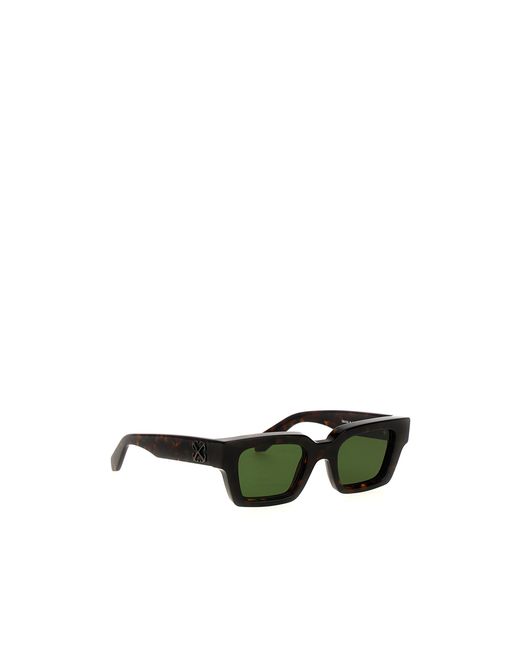 Off-White c/o Virgil Abloh Green Virgil Square Frame Sunglasses for men