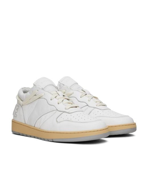Rhude White Rhecess Low-Cut Casual Sneakers for men
