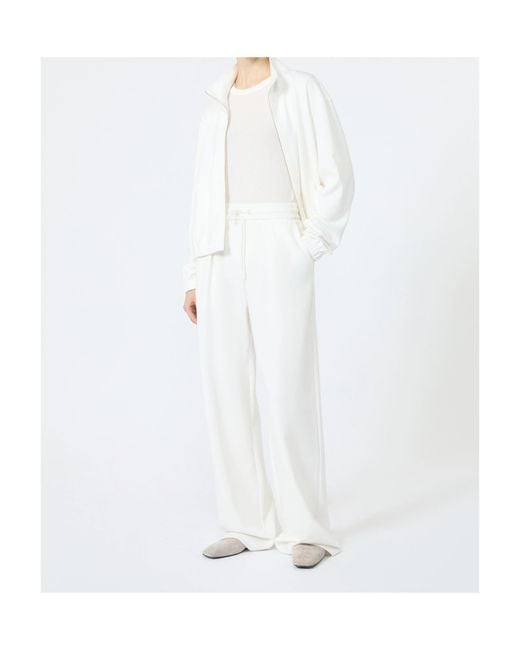 Max Mara White Drawstring Casual Pants