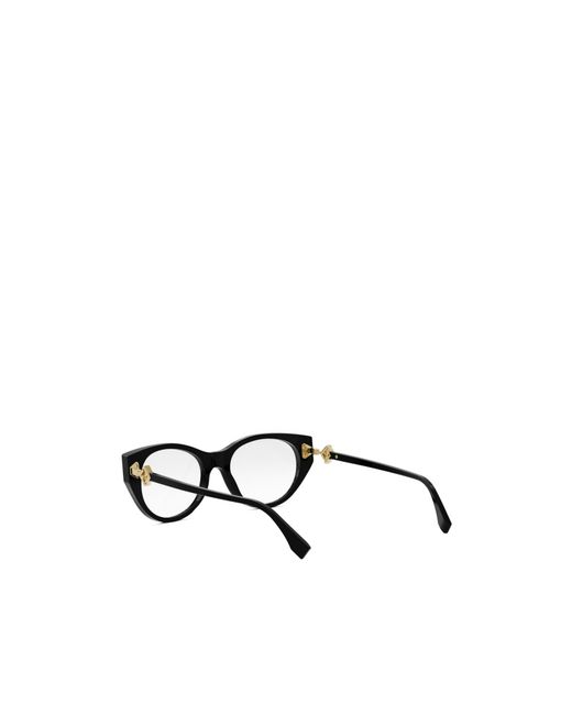 Fendi White Eyewear Ff Diamonds Cat-Eye Frame Glasses