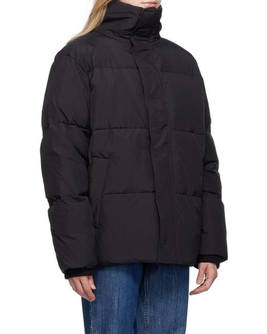 Etudes Studio Blue Polaris Logo-Patch High-Neck Padded Jacket