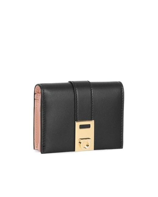 Ferragamo Black Logo Wallet