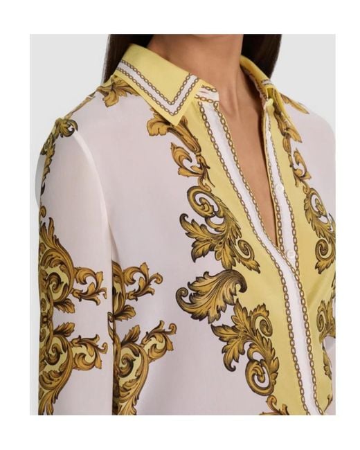 Alice + Olivia Metallic Graphic-Print Shirt