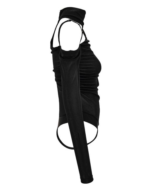 Versace Jeans Black Couture High-Neck Bodysuit