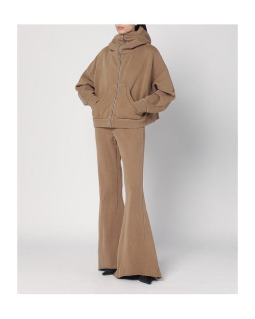 Entire studios Brown Elasticated-Waist Flared Trousers