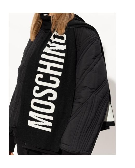 Moschino Black Contrasting Scarf