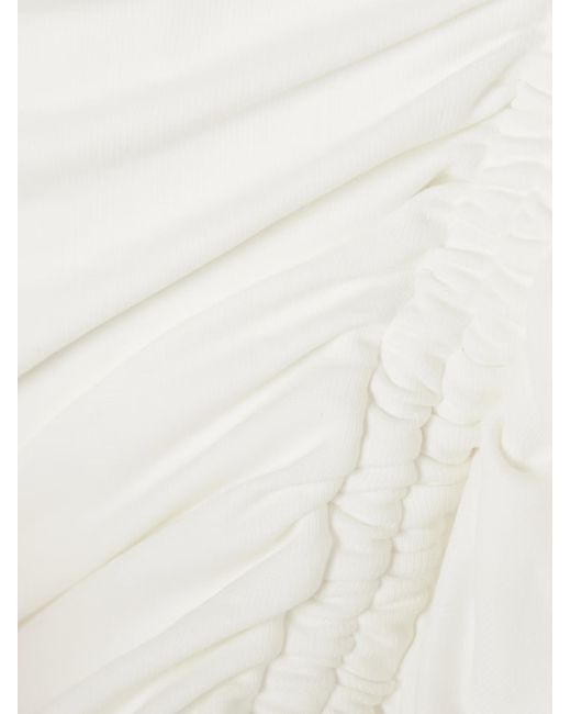 Melissa Odabash White Strapless Ruched Swimsuit