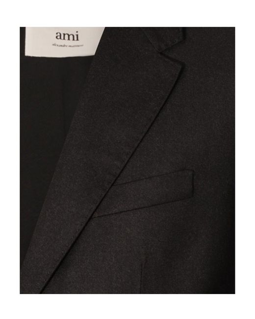 AMI Black Ami Button-Up Jacket for men