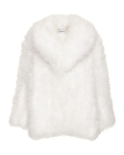 16Arlington White Feather Short Coat