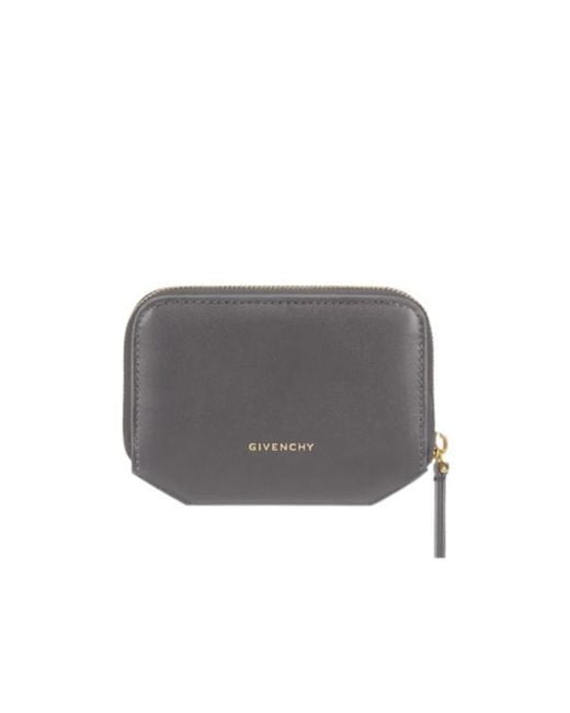 Givenchy Gray Liquid Box Zip Wallet