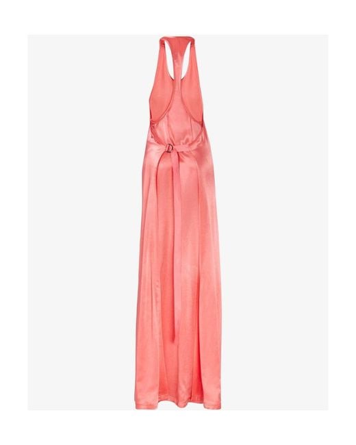 Fendi Pink Halter Neck Sleeveless Dress