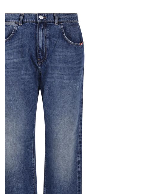 AMISH Blue James Straight-Leg Jeans for men
