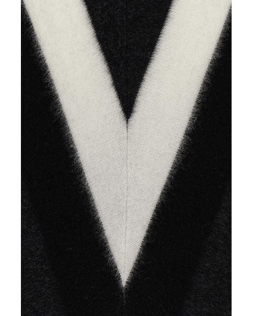 Saint Laurent Black Geometric Pattern Sweater for men