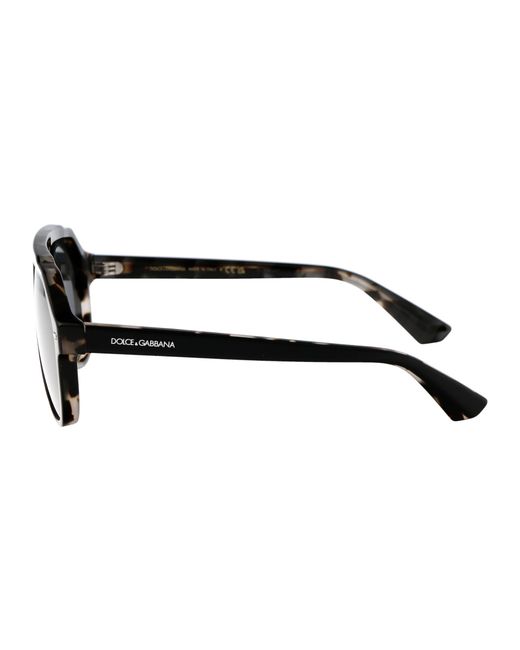 Dolce & Gabbana Black Eyewear Aviator Sunglasses for men