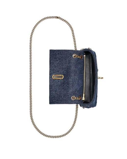Marc Jacobs Blue Mini The Trinket Denim Crossbody Bag