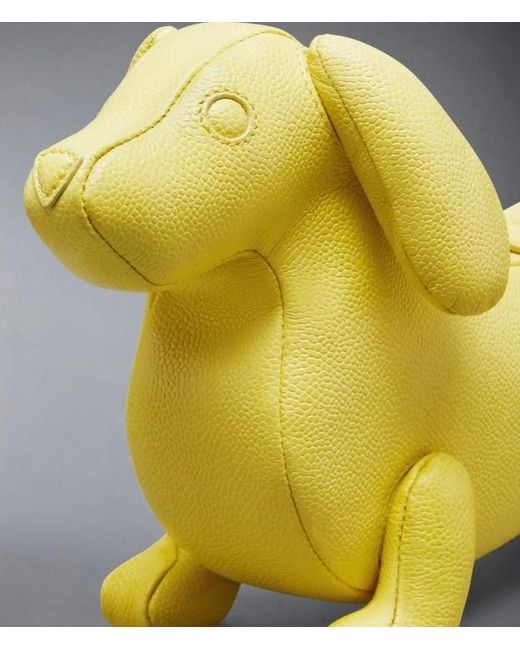 Thom Browne Yellow Pebble Grain Hector Tote Bag