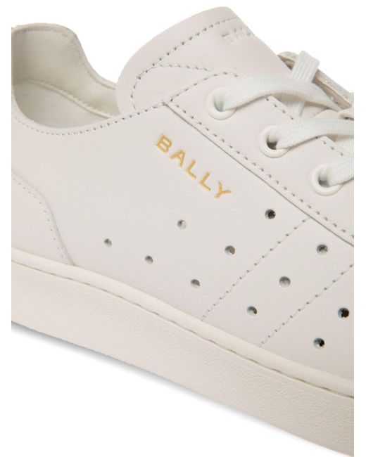 Bally White Round Toe Low-Top Casual Shoes