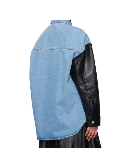 Nanushka Blue Zinnie Panelled Shirt