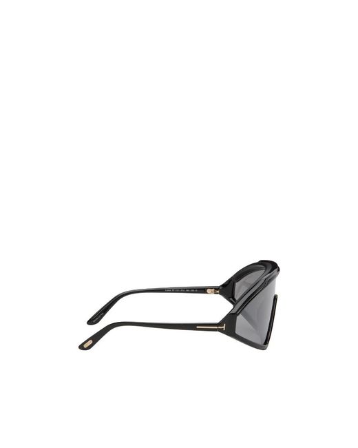 Tom Ford Gray Eyewear Lorna Shield Frame Sunglasses for men